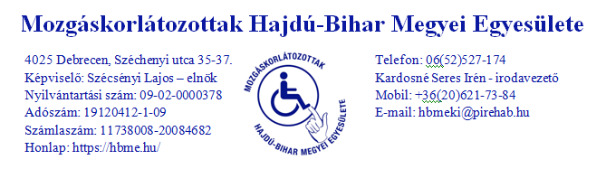 Mozgáskorlátozottak Hajdú-Bihar Megyei Egyesülete